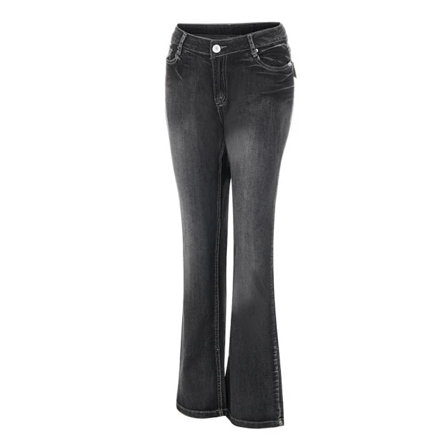 Vintage Mid-Rise Flare Jeans for Women Detail