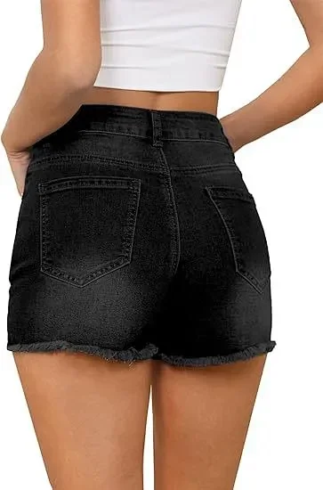 High-Waisted Denim Shorts 2025 Detail