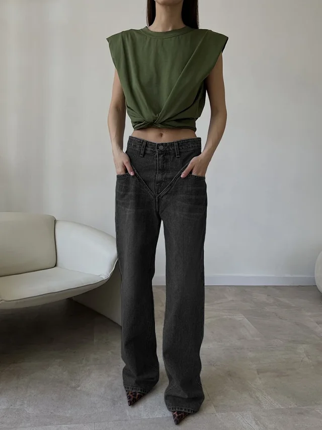 Aliexpress Loose Slim Denim Pants Detail