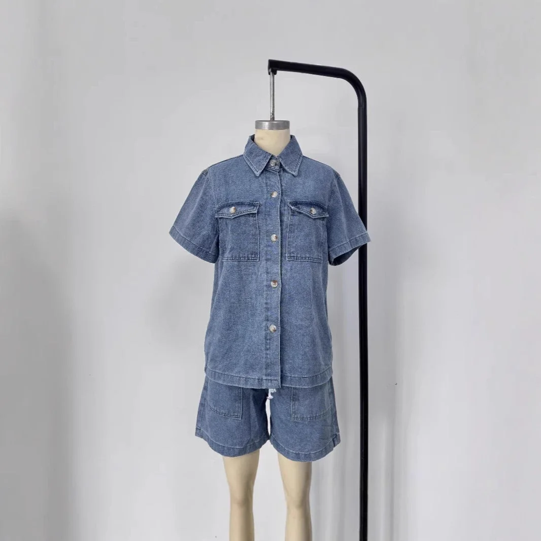 Temu Loose Retro Denim Set for Women