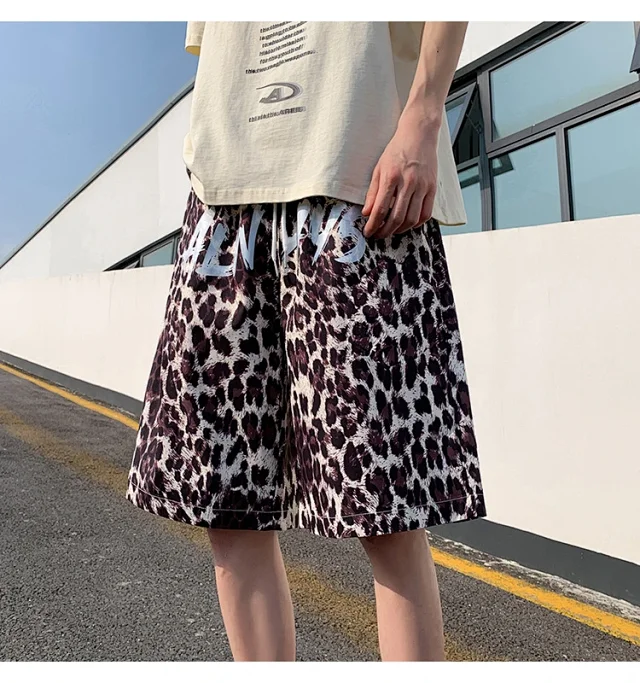 Men's Leopard Beach Shorts Detail