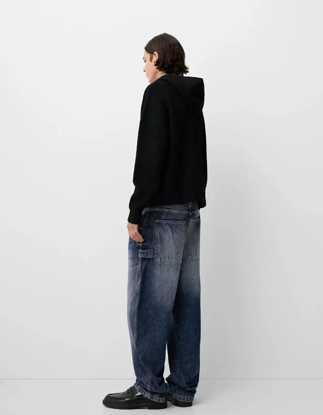 Men's Retro Slim Fit Mid - Rise Jeans Detail