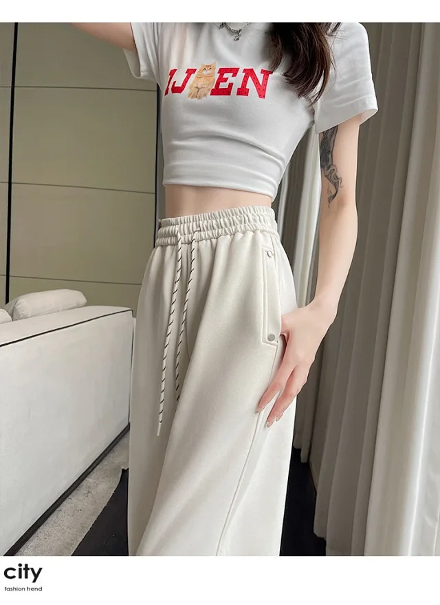 2025 Fall Wide-Leg Pants for Women Detail