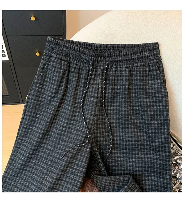 Plaid Wide - leg Pants for Women Detail