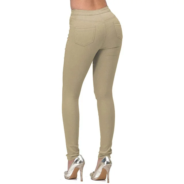 TEMU Slim Fit Stretch Denim Pants for Women Detail