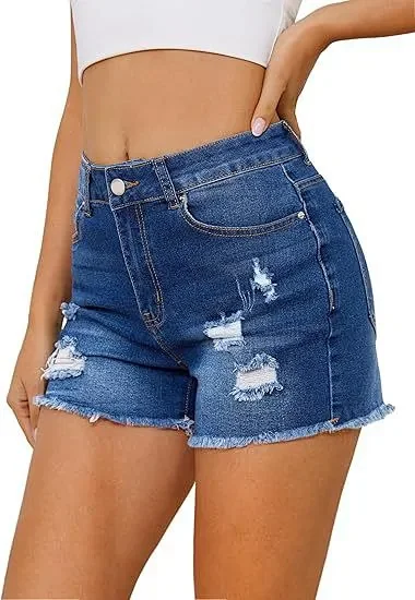 High-Waisted Denim Shorts 2025 Detail