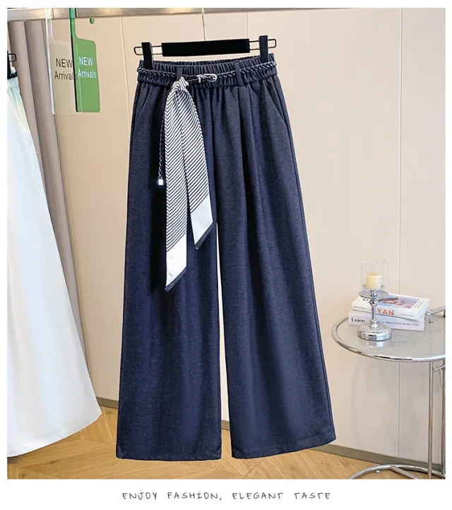 Korean-style Age-defying Wide-leg Casual Pants for Women Detail