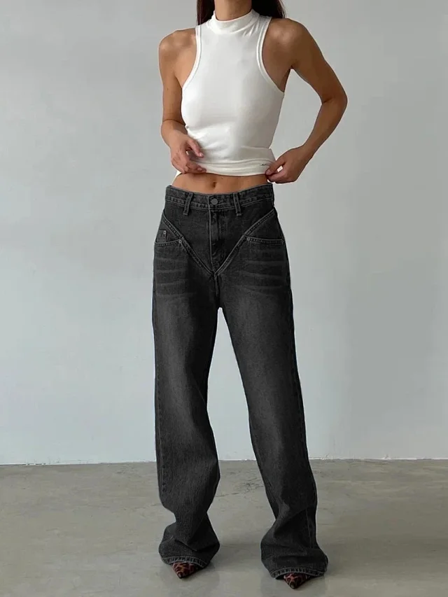 Aliexpress Loose Slim Denim Pants Detail