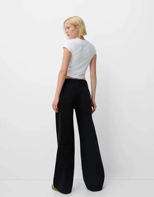Vintage Loose High-Waist Wide-Leg Pants for Women Detail