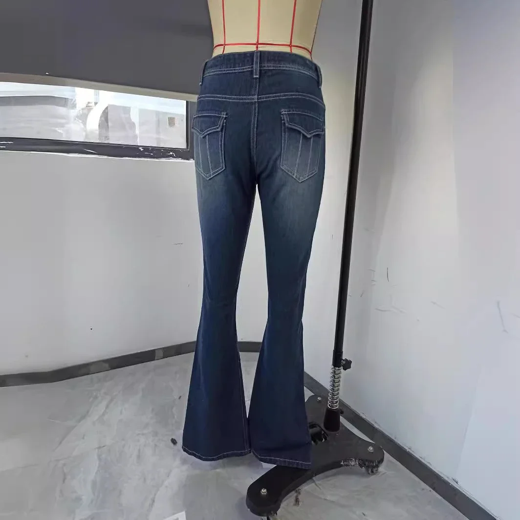 Fashion High-waist Bell-bottom Jeans for Women