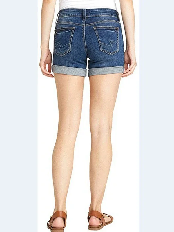 Retro High-Waisted Denim Shorts Detail