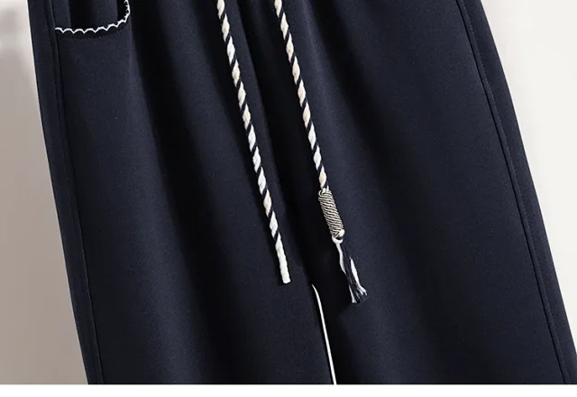 2025 Fall New Women's High - Waist Wide - Leg Sport Pants Detail