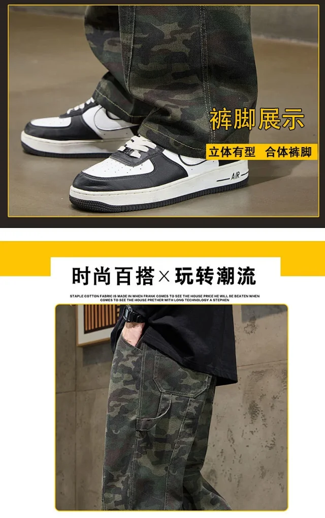 Men's Camo Utility Pants Detail