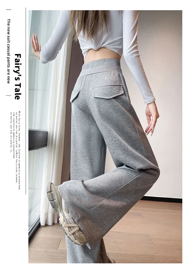 Grey American-style Women's Sweatpants Detail