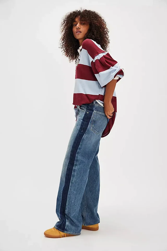 New Euro - American Women's Wide - leg Jeans Detail