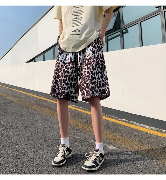 Men's Leopard Beach Shorts Detail