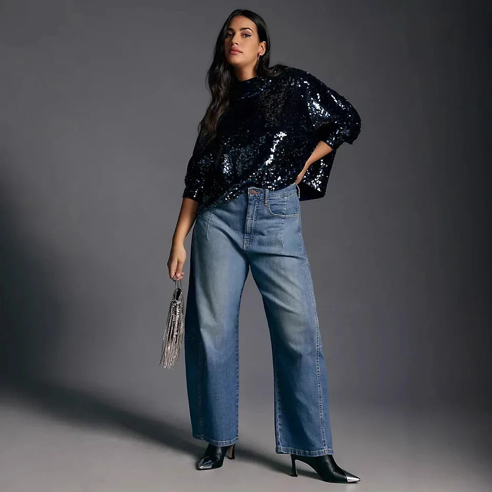 Women's Wide-Leg High-Waist Jeans