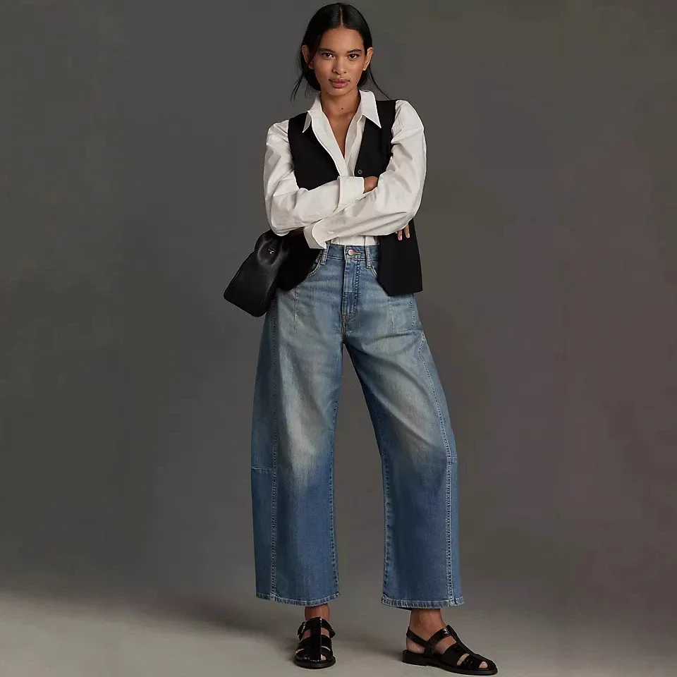 Women's Wide-Leg High-Waist Jeans