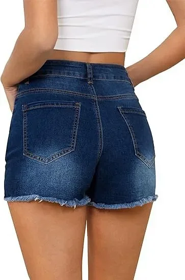 High-Waisted Denim Shorts 2025 Detail