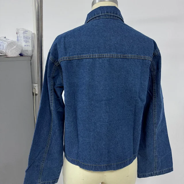 Factory Direct: Loose Casual Tie Denim Jacket (Women) Detail