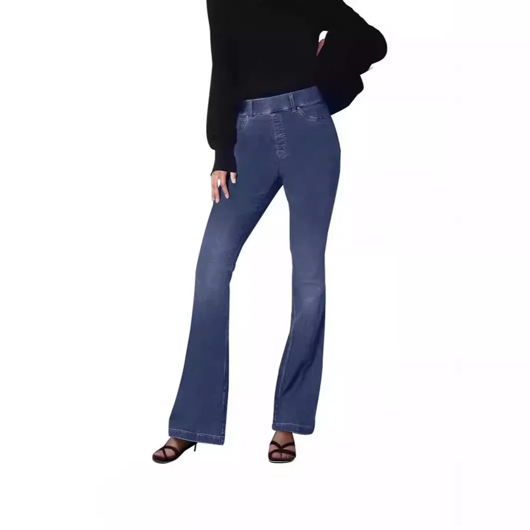 High-waisted Stretch Denim Pants for Women
