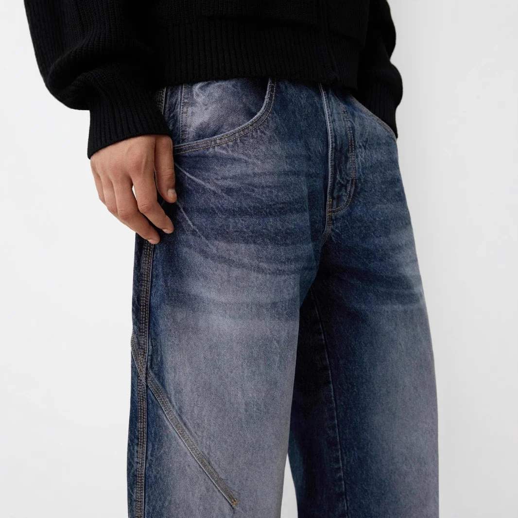 Men's Retro Slim Fit Mid - Rise Jeans