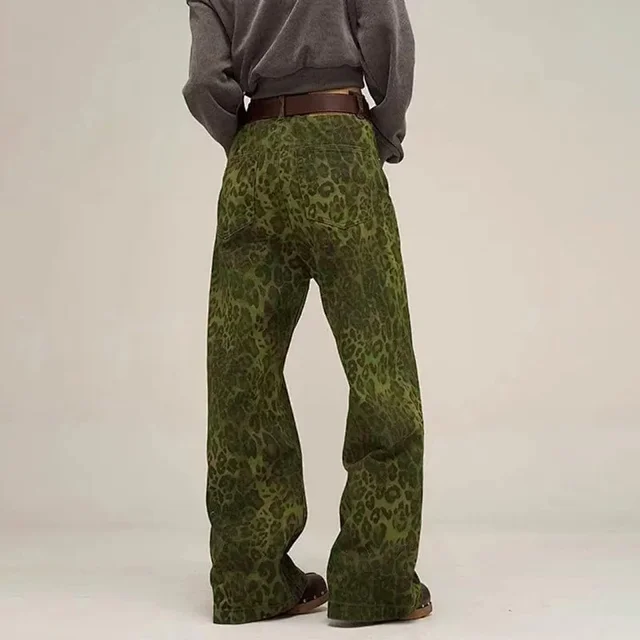 American Retro Leopard Jeans Detail
