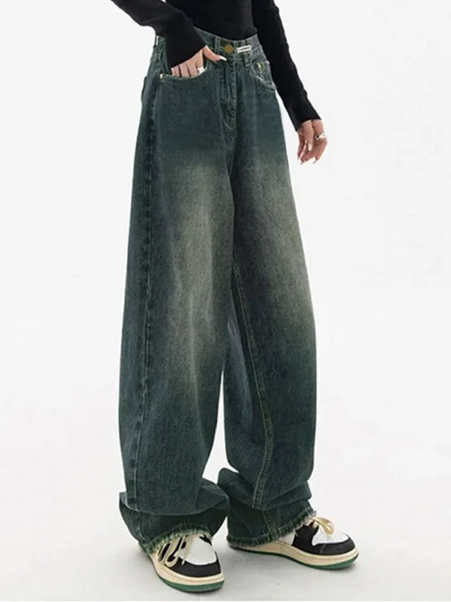 Vintage Design Wide-Leg Pants Detail