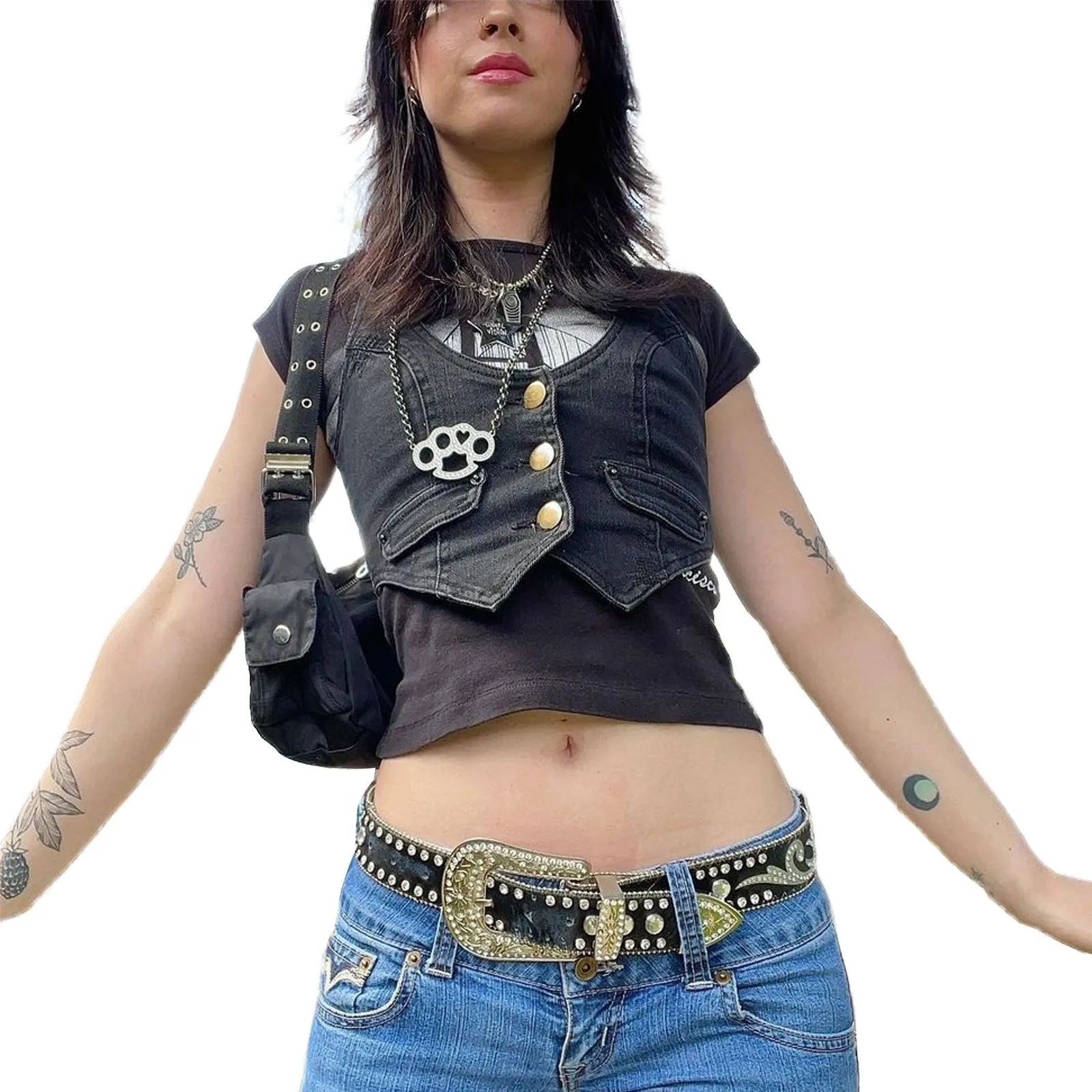 Stylish Slim-fit Denim Vest for Women (European & American Style)