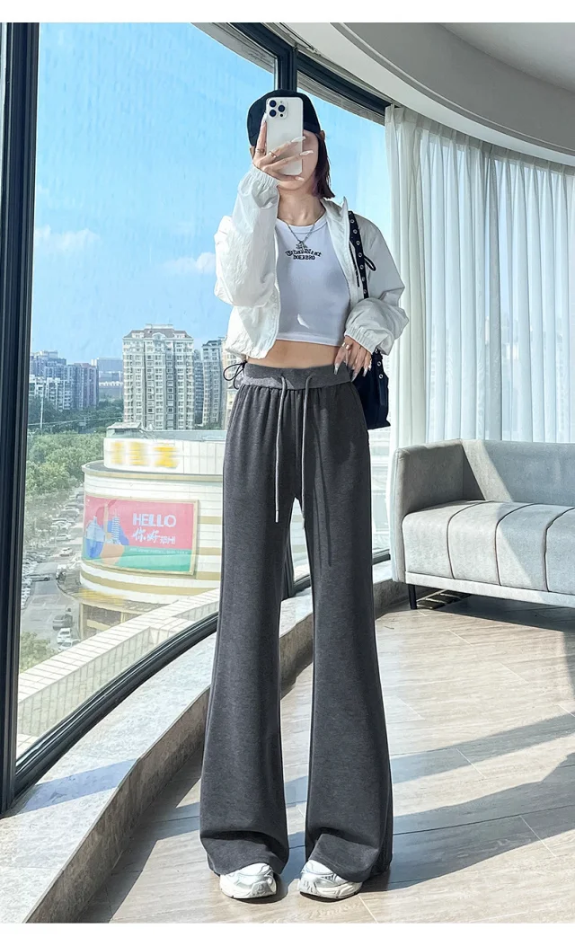 2025 Fall Women's High-Waisted Slimming Micro-Flare Trousers Detail