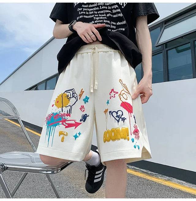 Men's Foam Print Sport Shorts Detail