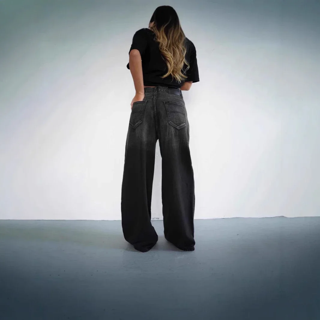 2025 Retro Low-rise Faded Jeans