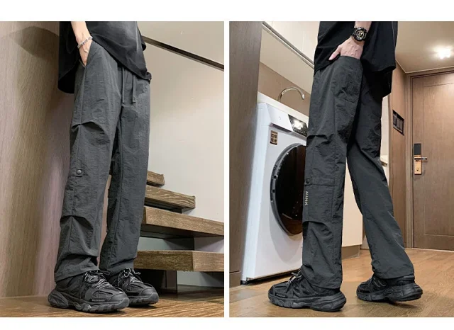 Men's Summer Retro Work Pants Detail