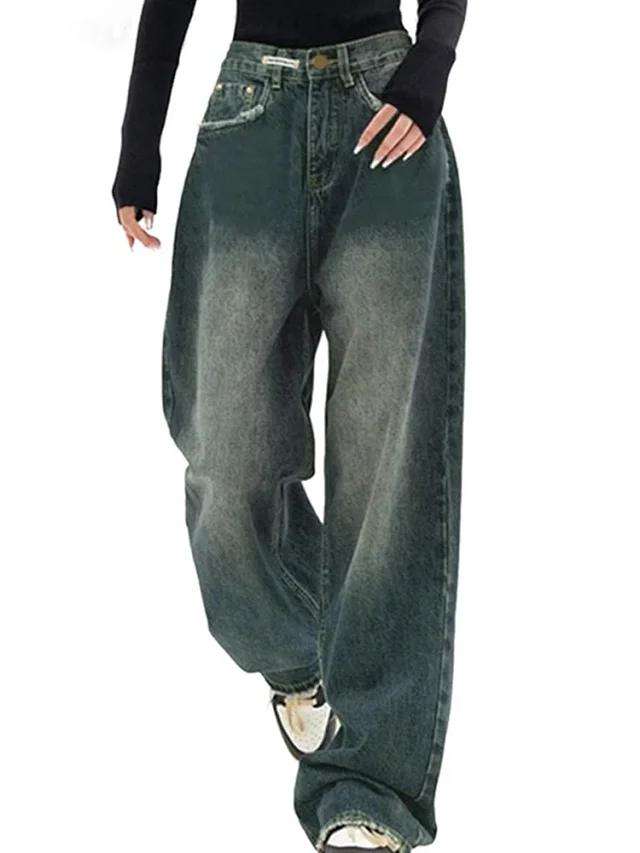 Vintage Design Wide-Leg Pants Detail