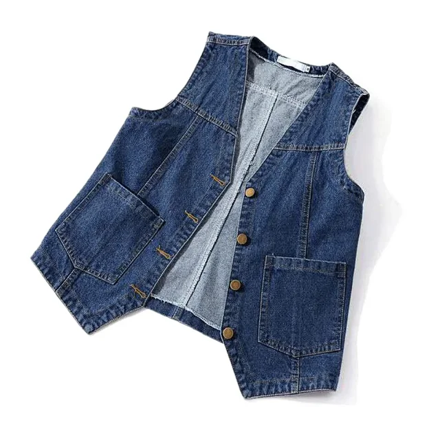 Women's Summer Denim Vest Detail