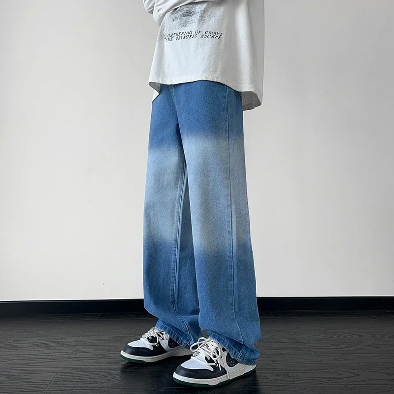 Men's Spring Gradient Straight Jeans