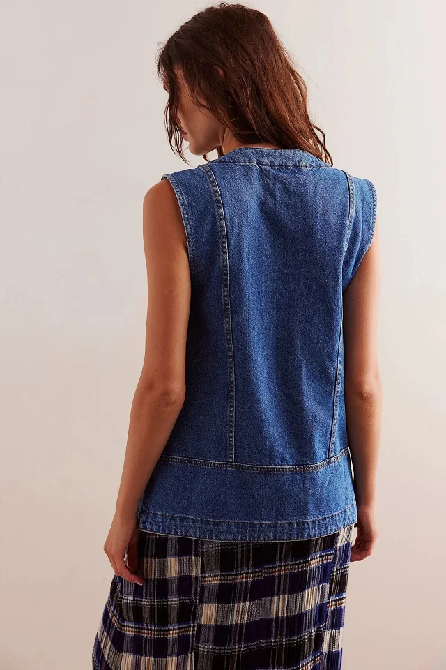 AliExpress Sleeveless Denim Vest for Women Detail
