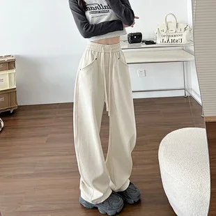 Shiny Striped Wide-Leg Pants for Women Detail