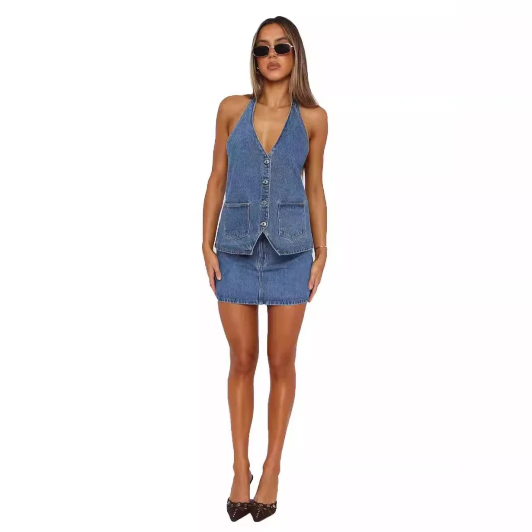 Fashionable Denim Vest for Women