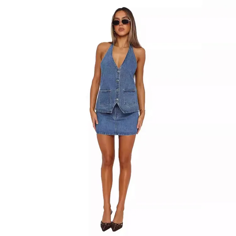 Fashionable Denim Vest for Women