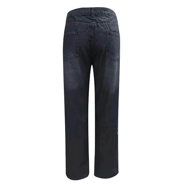 Women's Distressed Slim-Fit Solid Denim Pants Detail