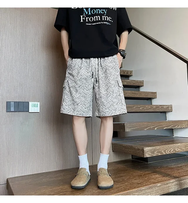 Tie-Dye Sporty Shorts for Men Detail