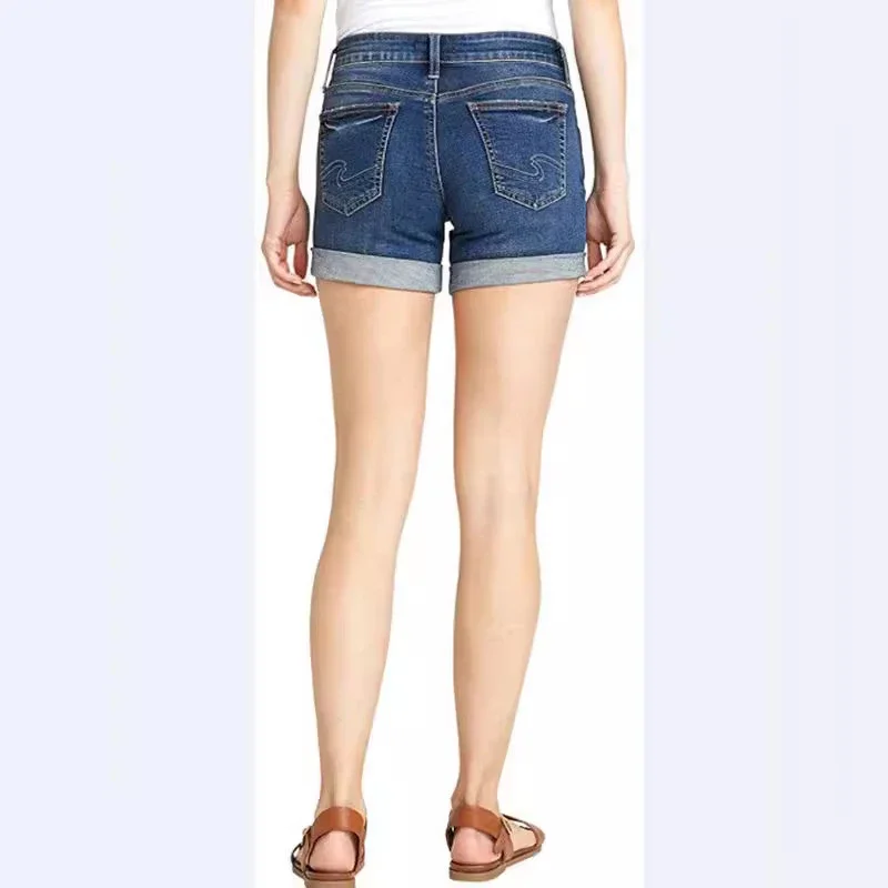 Retro High-Waisted Denim Shorts