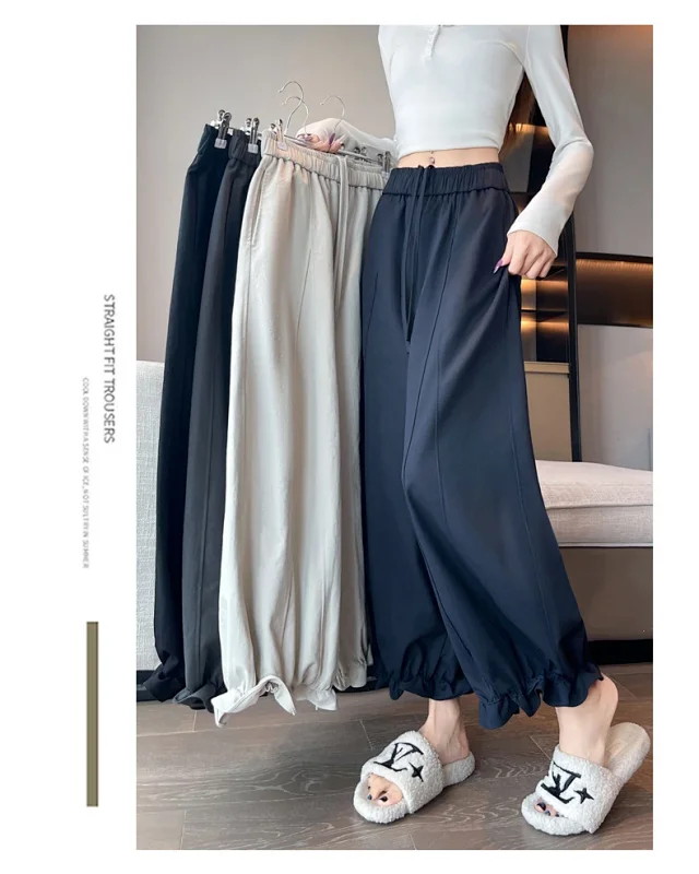 High-Waist Slimming 9/10 Casual Pants for Women 2025 Autumn New Detail