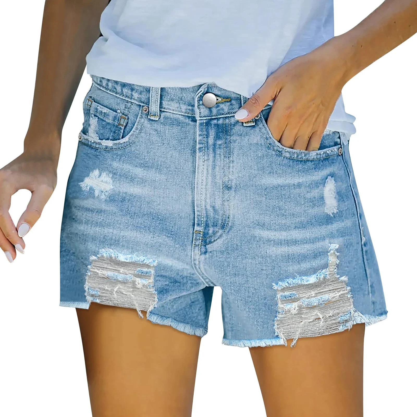 2025 High-Waist Ripped Jeans for Women (4 Colors)