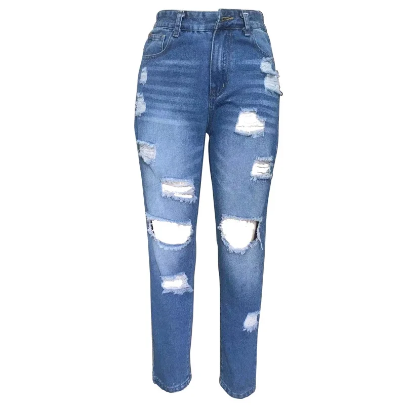 Trendy Ripped Slim Jeans for Women