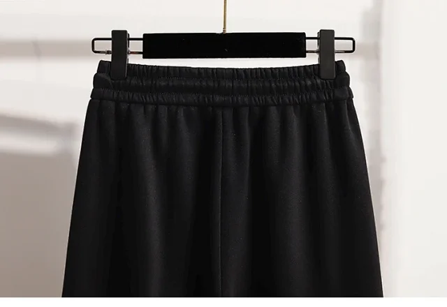 2025 Fall New Women's High - Waist Wide - Leg Sport Pants Detail