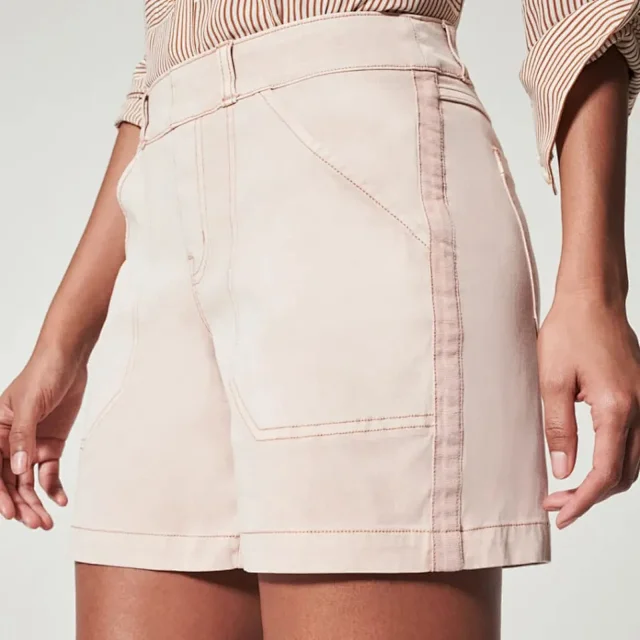 Retro Stretch Denim Shorts for Women Detail