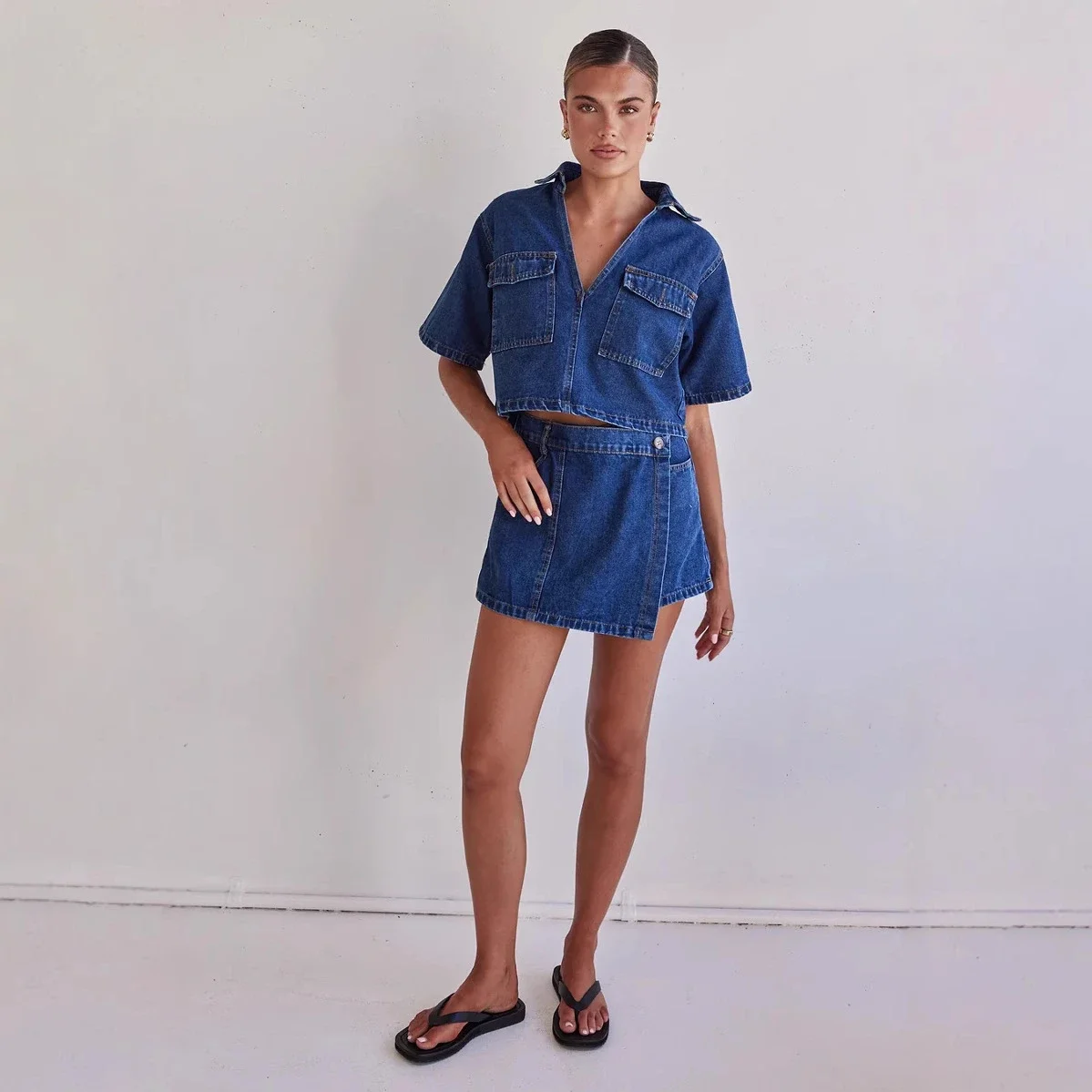 2025 Trendy Western Workwear Denim Set