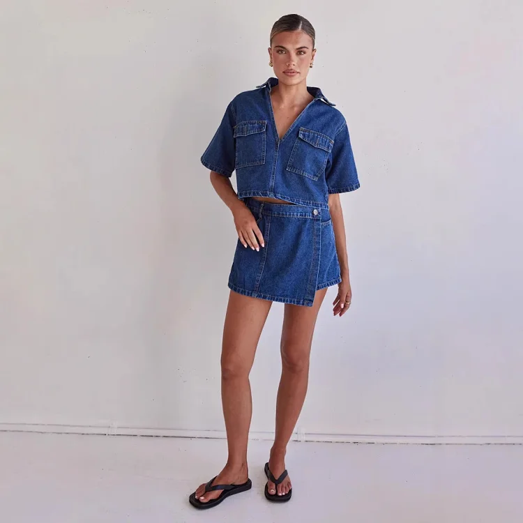 2025 Trendy Western Workwear Denim Set